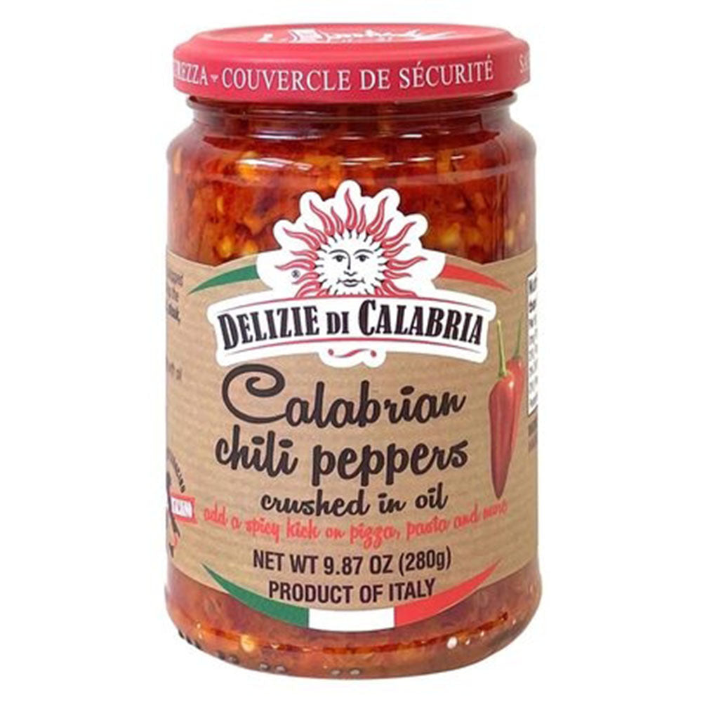 Delizie Di Calabria Crushed Hot Calabrian Peppers in Oil - 9.87 oz Jar