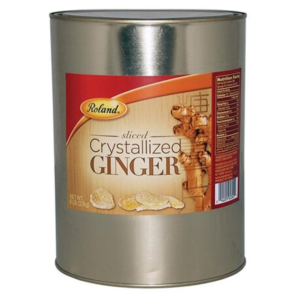Roland Crystallized Ginger Slices - 6 LB Bulk