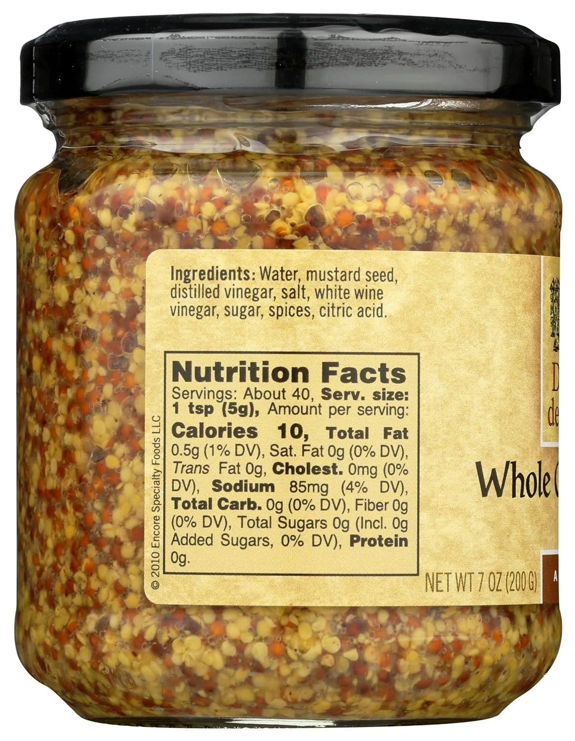 Domaine Des Vignes Whole Grain Mustard – 7 oz (200g)