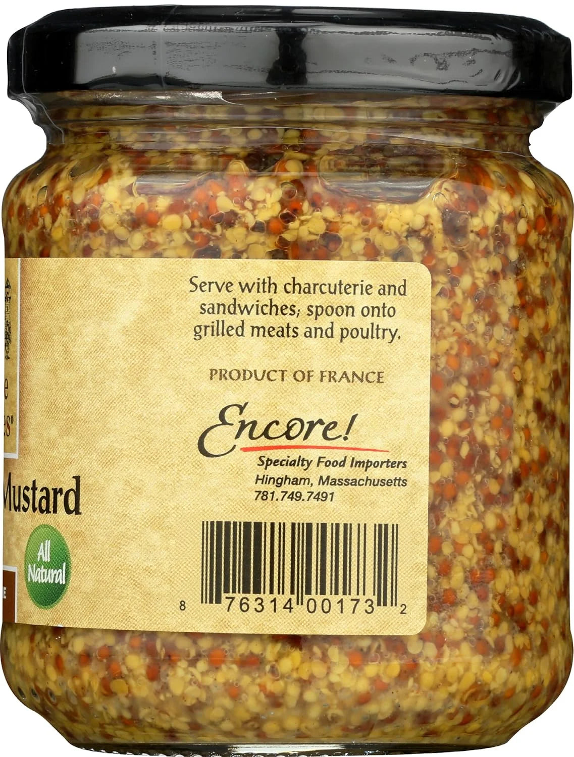 Domaine Des Vignes Whole Grain Mustard – 7 oz (200g)