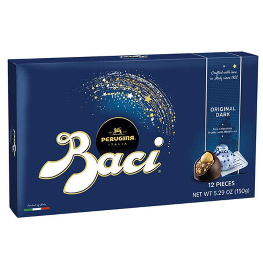 Perugina Baci Dark Chocolate Truffles – Classic Italian Gift Box (5.29 oz)