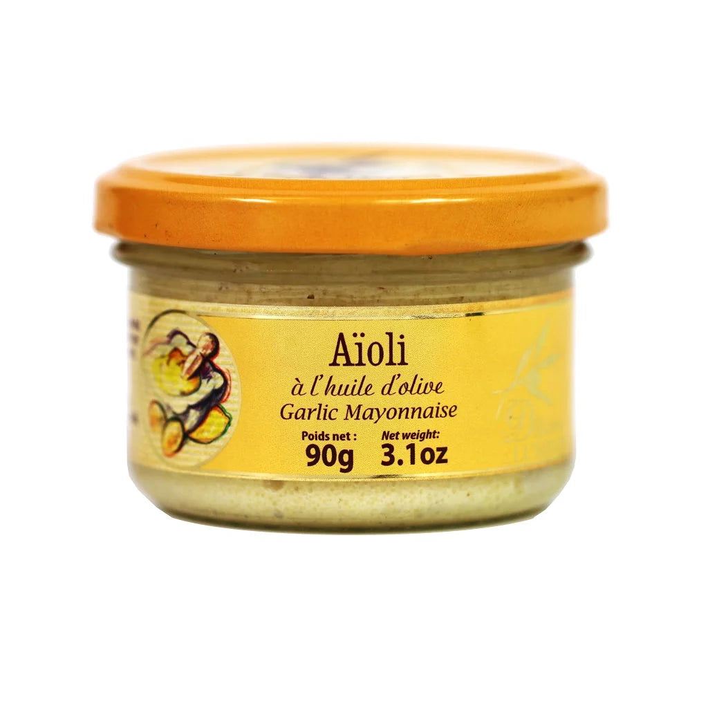 Délices du Luberon French Aioli – Garlic Mayonnaise Spread, 3.1 oz Jar