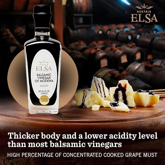 Elsa Aged Balsamic Vinegar of Modena – 12 Year, 8.5 oz Bottle