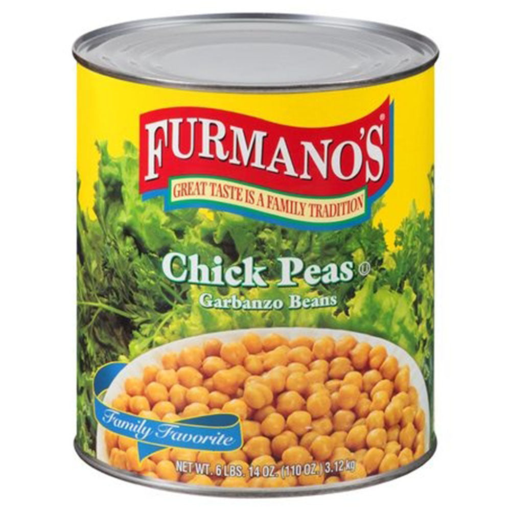 Furmano's Garbanzo Beans #10 Can - Extra Fancy Chickpeas 6.56 LB Bulk