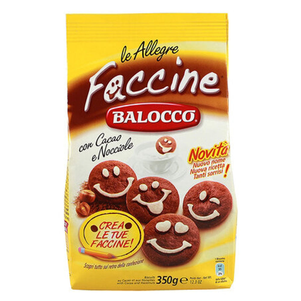 Balocco Faccine Con Cacao Cookies – 12.3 oz Bag