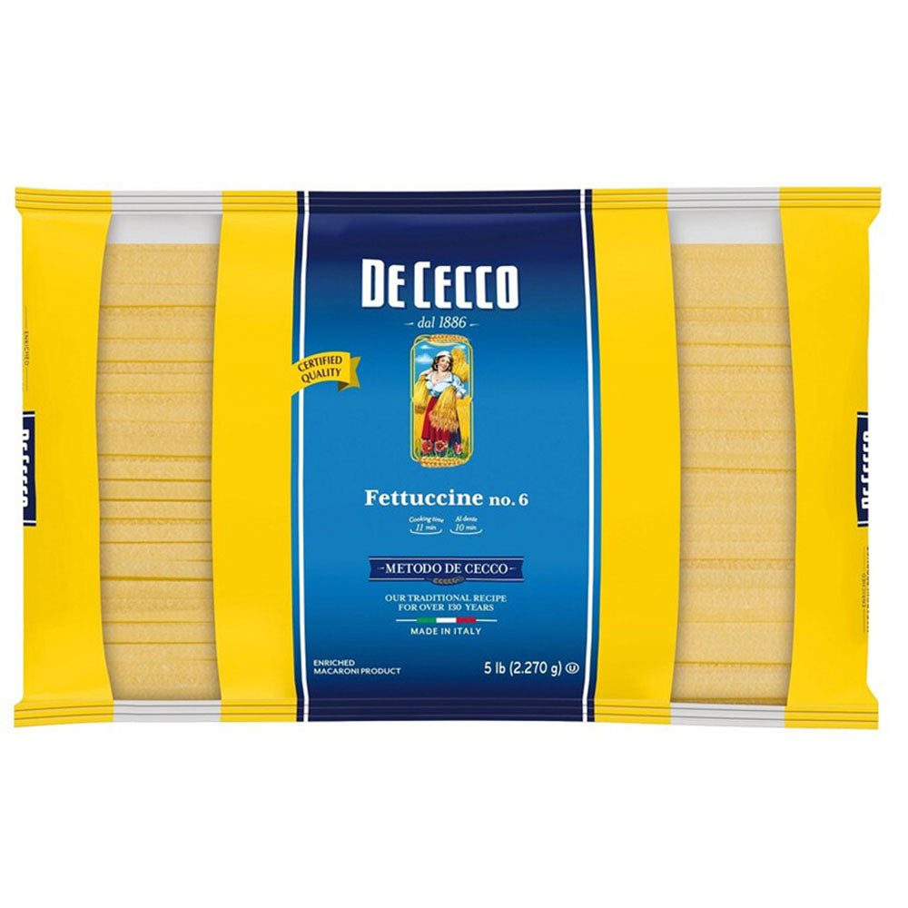 De Cecco Fettuccine Bulk Pasta No. 6 (5.0 LB)