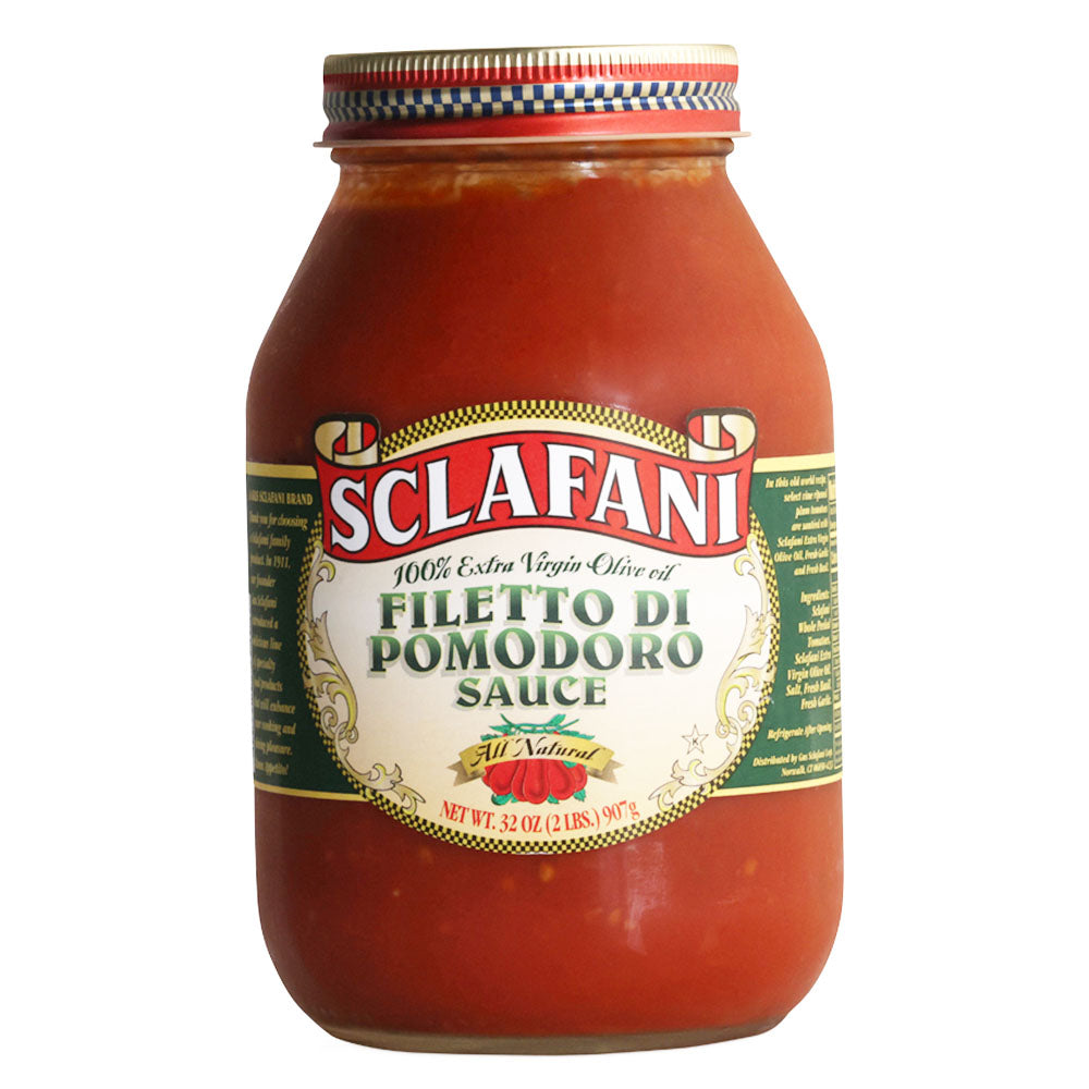 Sclafani Filletto di Palmodoro Sauce - 32 oz (2 LB) Jar - Premium Italian Tomato Sauce