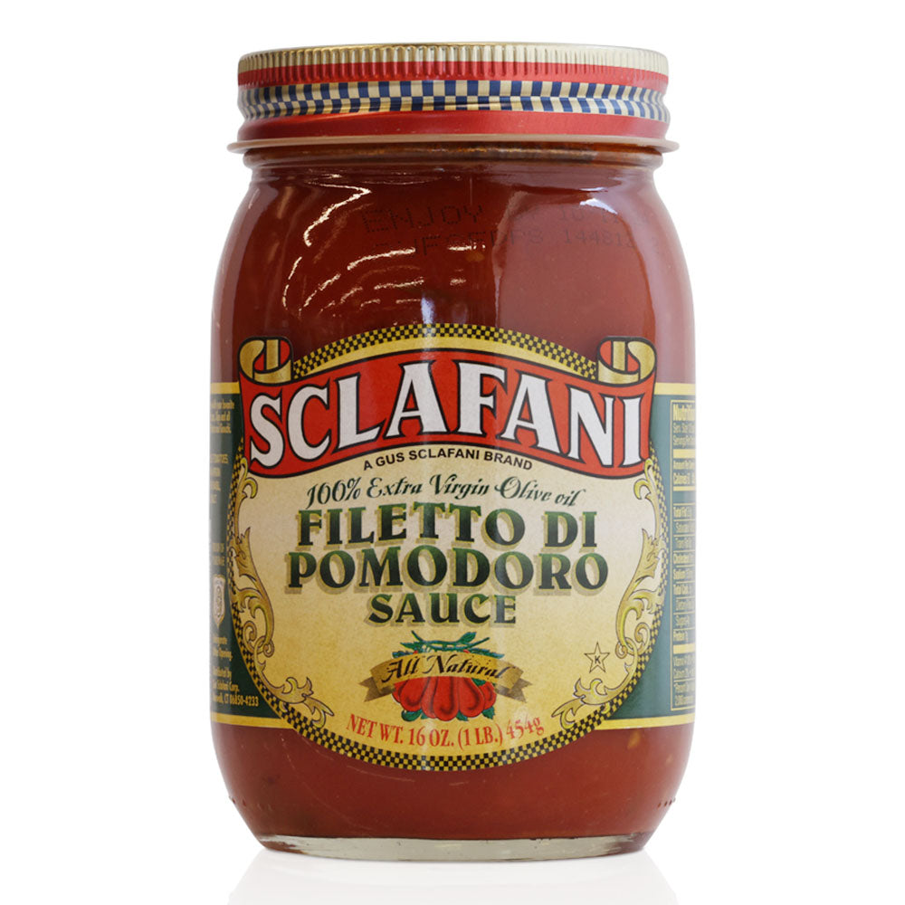 Sclafani Filletto di Pamodoro Sauce - 16 oz (1 LB) Jar - Premium Tomato Sauce