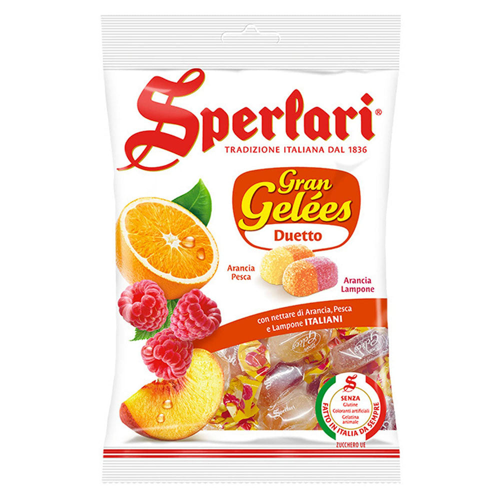 Sperlari Gran Duetto Jelly Candies - Orange, Peach & Raspberry 4.05 oz