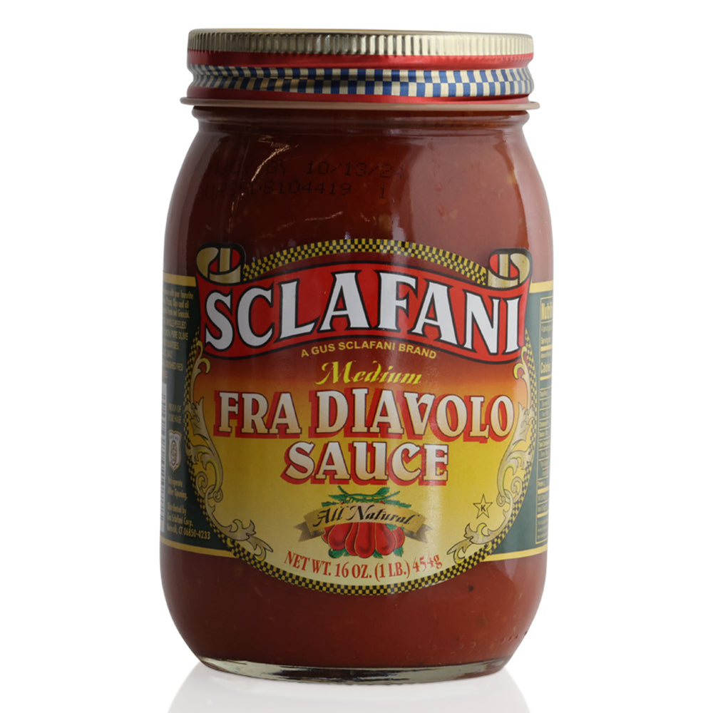 Sclafani Fra Diavolo Sauce - 16 oz (1 LB) Jar - Spicy Italian Tomato Sauce