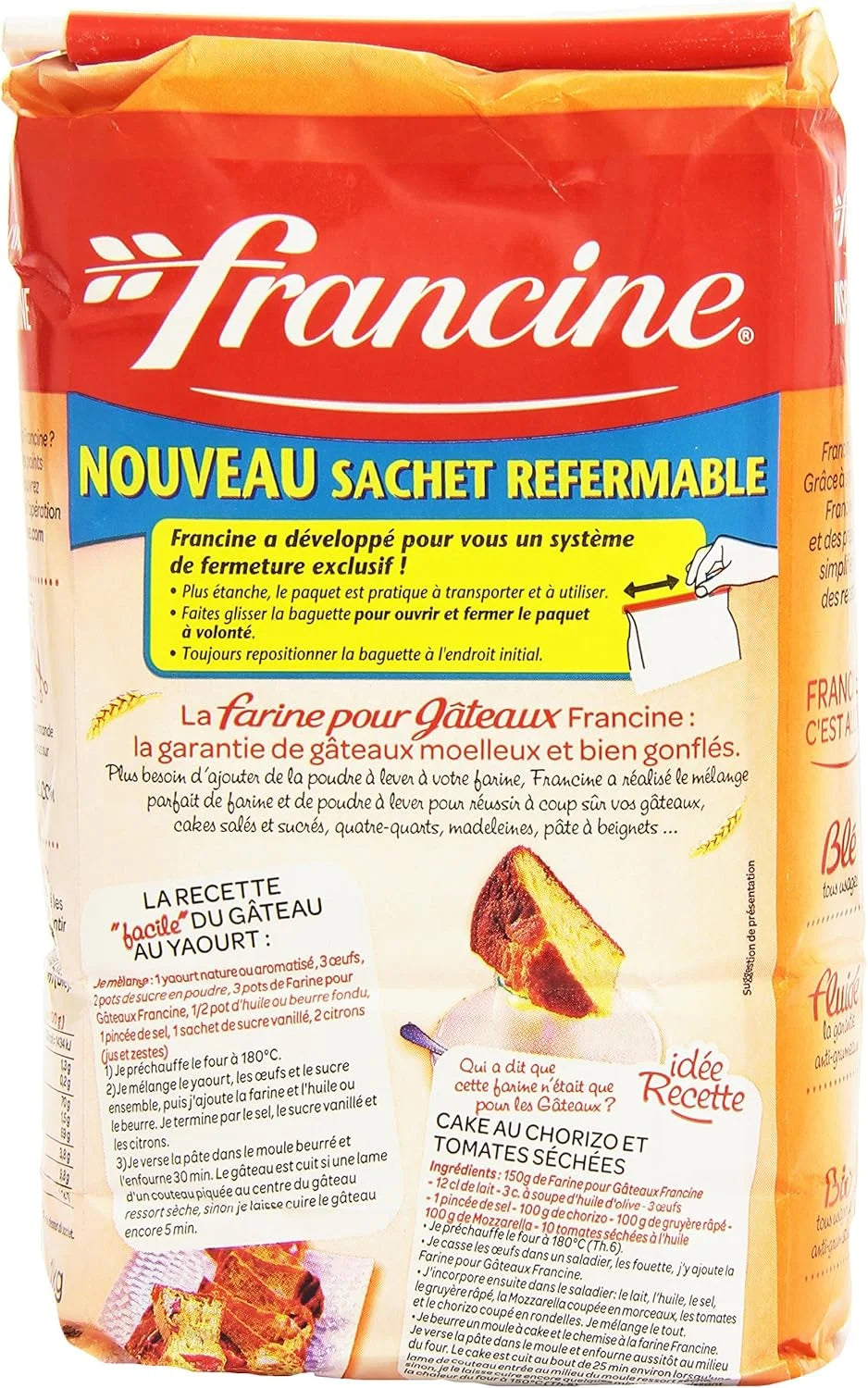 Francine Cake Flour with Baking Powder – 1 kg | French Wheat Flour for Baking