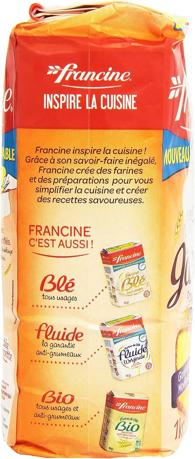 Francine Cake Flour with Baking Powder – 1 kg | French Wheat Flour for Baking