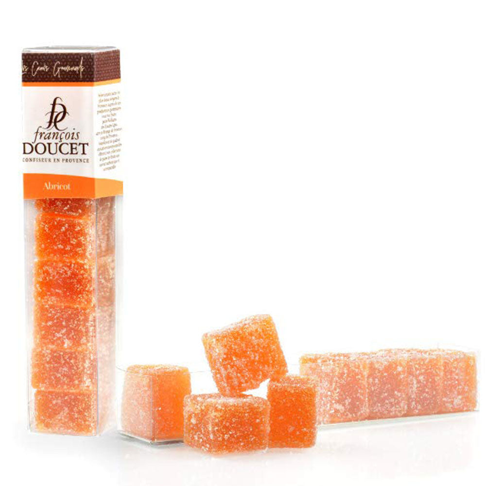 François Doucet Jellied Apricot Squares – French Fruit Candy, 3.2 oz