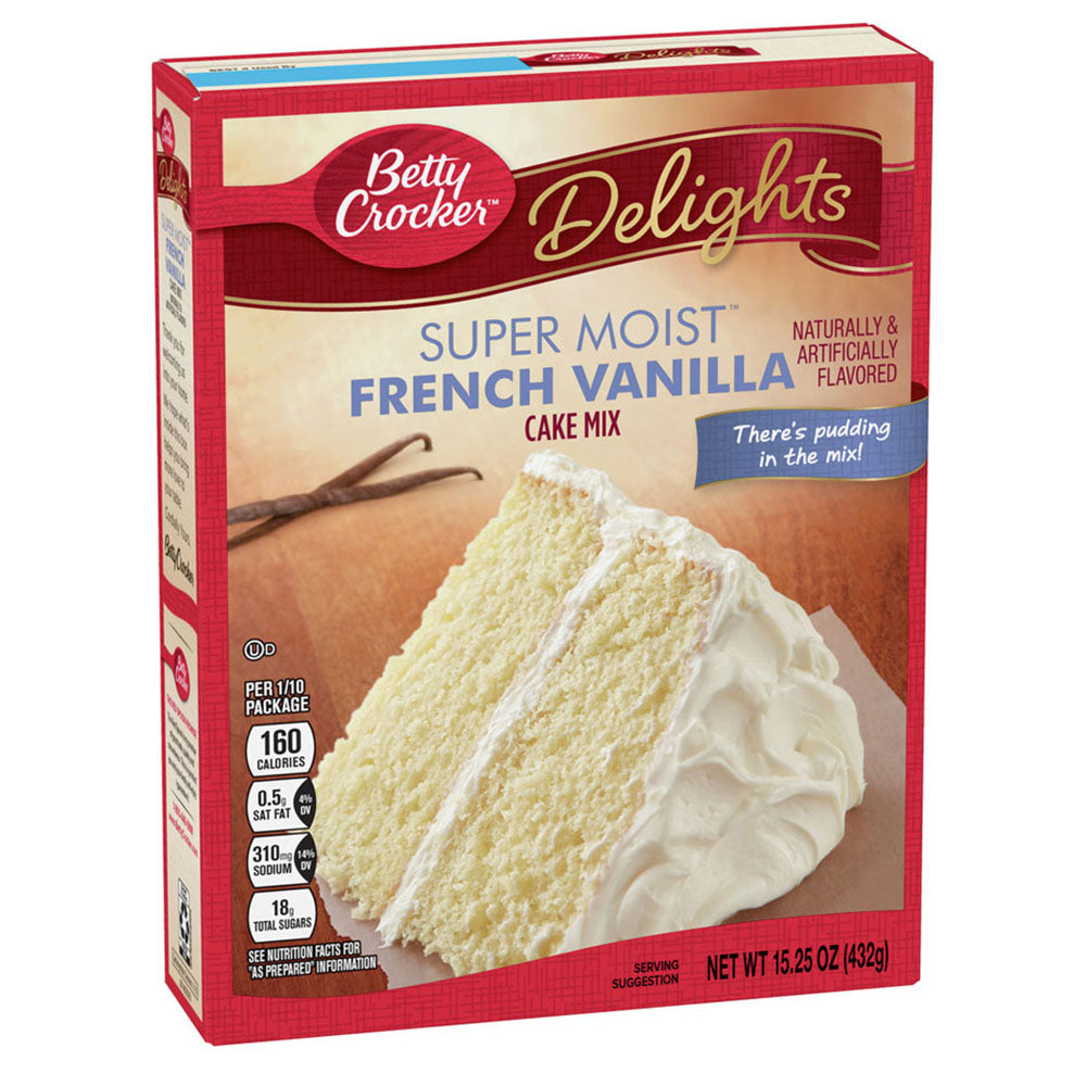 Betty Crocker Delights Super Moist French Vanilla Cake Mix – 15.25 oz