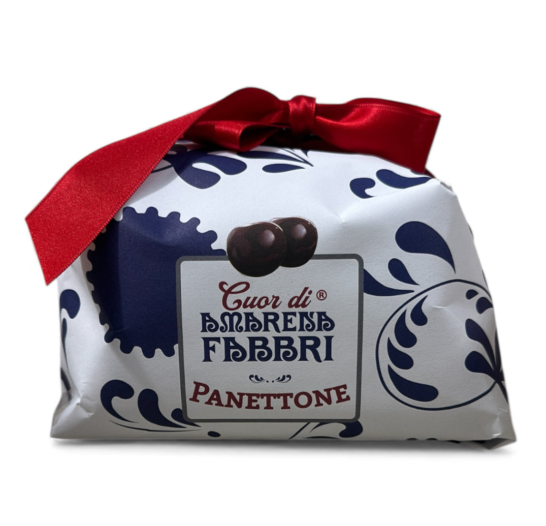 Fabbri Amarena Panettone Cake – Italian Cherry Holiday Cake (17.64 oz)