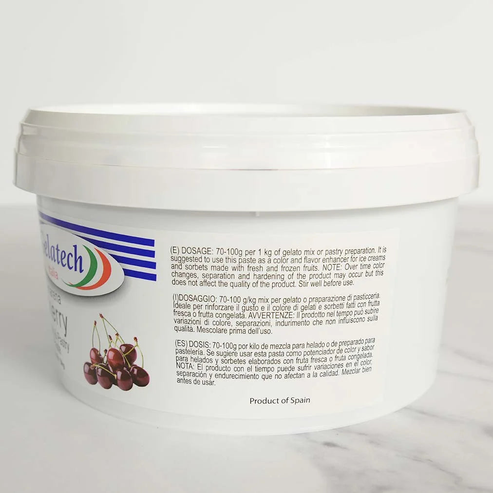 Gelatech Amarena Cherry Gelato & Pastry Paste – 6.6 lb Tub