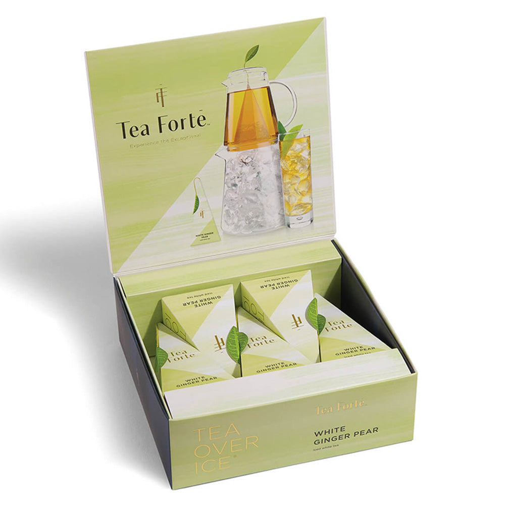 TEA FORTE Ginger Pear White Iced Tea – Gourmet Pitcher Pack (5 Count)