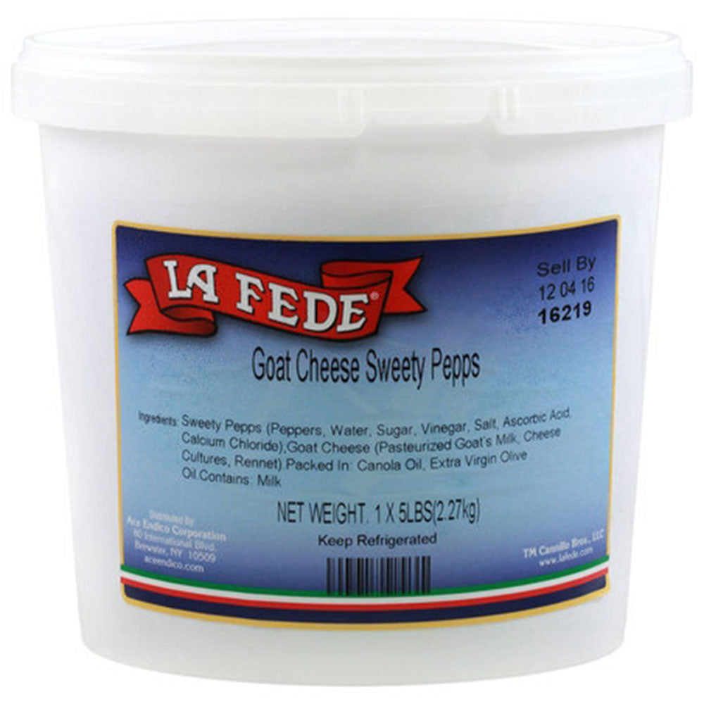 LA FEDE Goat Cheese Stuffed Peppers (Sweety Pepps) – 5 lb Bulk Tub