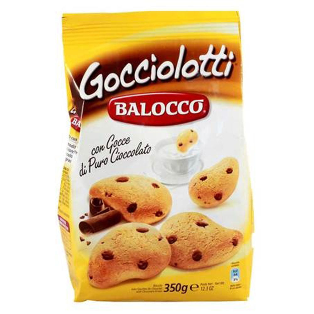 Balocco Gocciolotti Chocolate Chip Cookies – 12.3 oz Bag