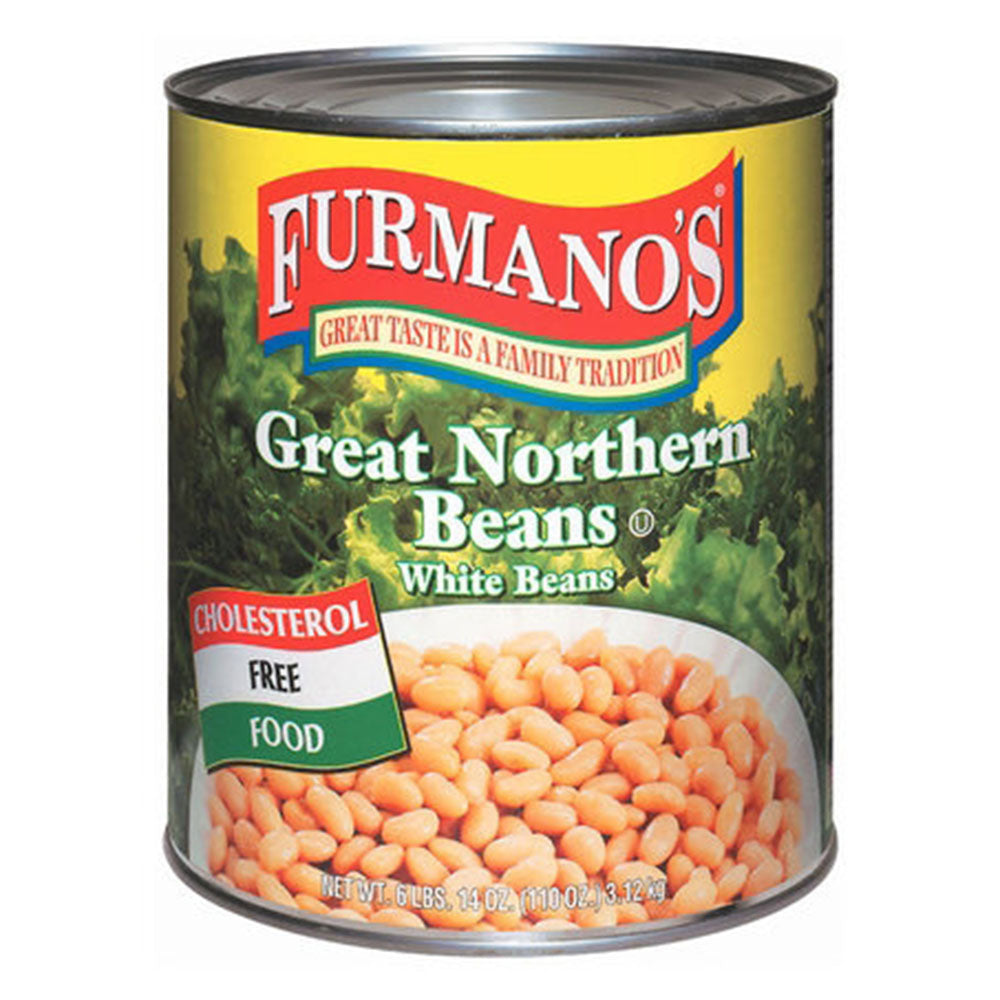 Furmano's Great Northern Beans #10 Can - Grade A White Beans 6.75 LB Bulk