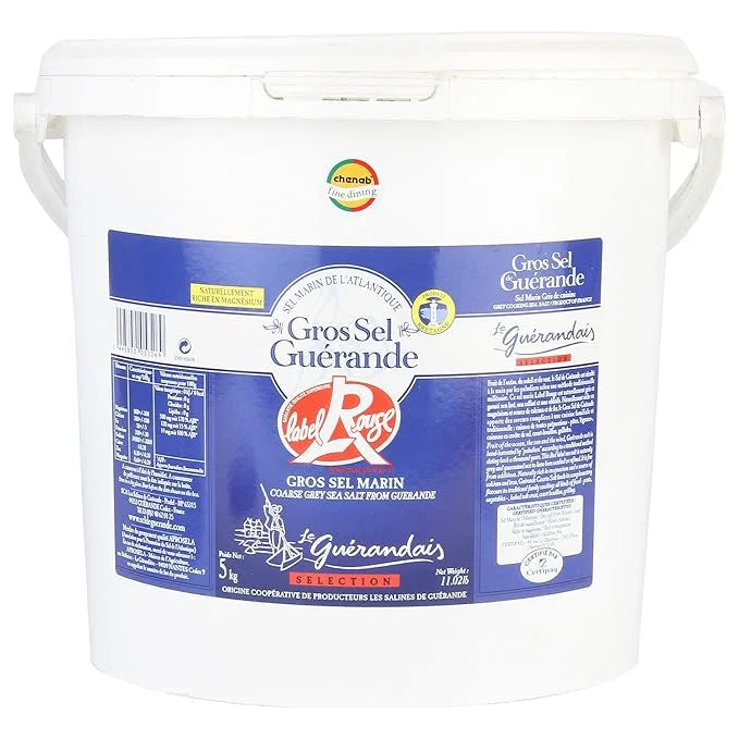 Grey Sea Salt from Guérande – Coarse – 11 lb Pail – Label Rouge Certified