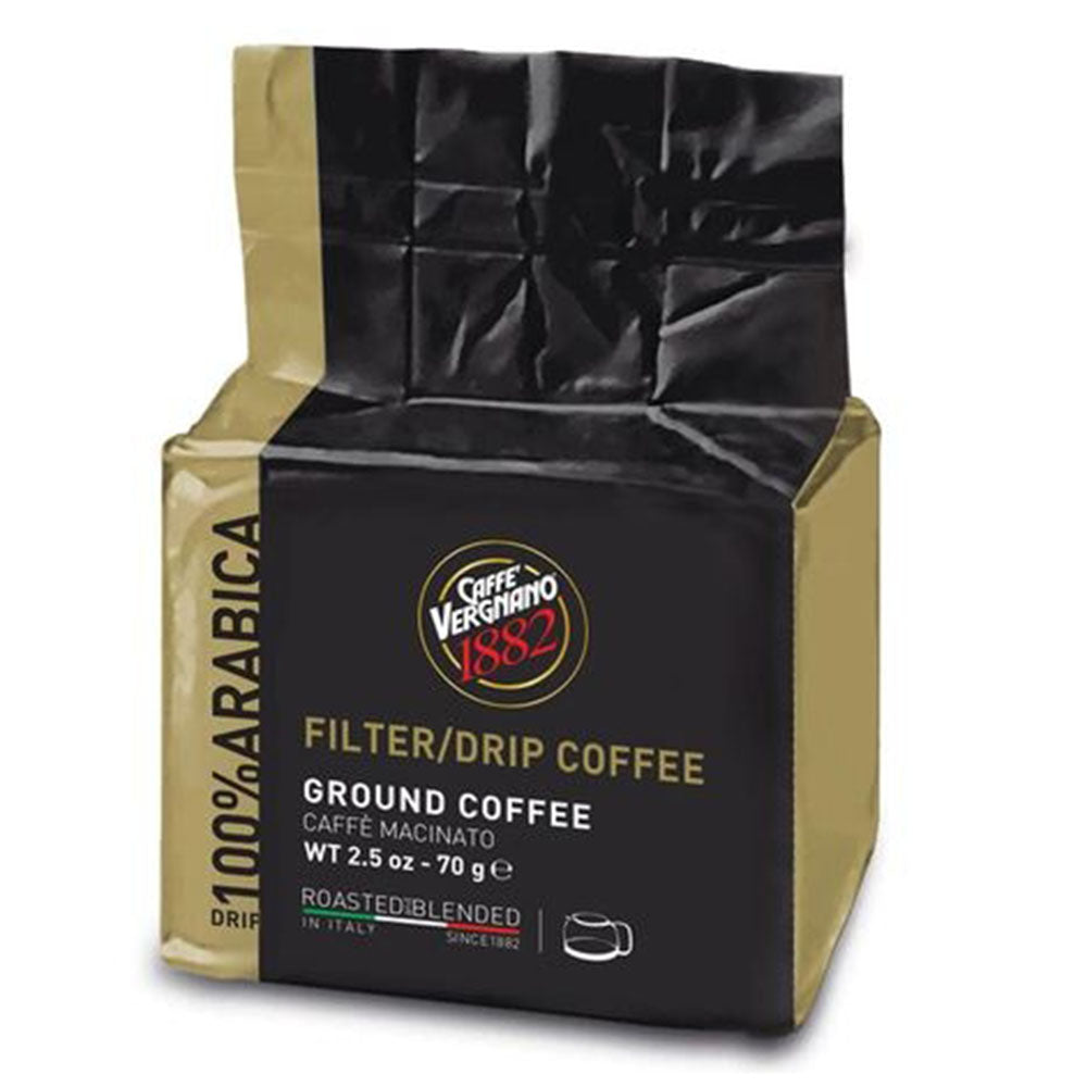 Caffe Vergnano Ground Drip Coffee - Case Pack (30 x 2.5 oz Packets) - Bulk