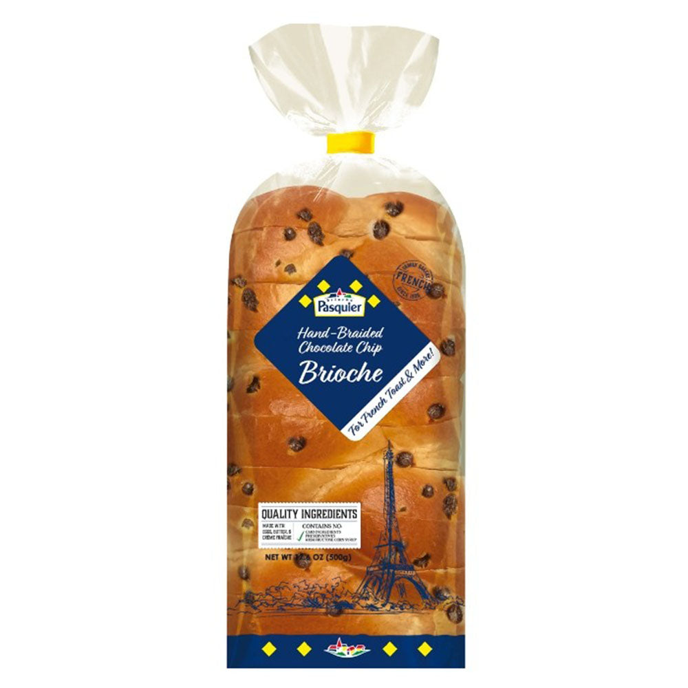 Pasquier Hand Braided Chocolate Chip Brioche Sliced Loaf - 1.1 LB (17.6 oz)