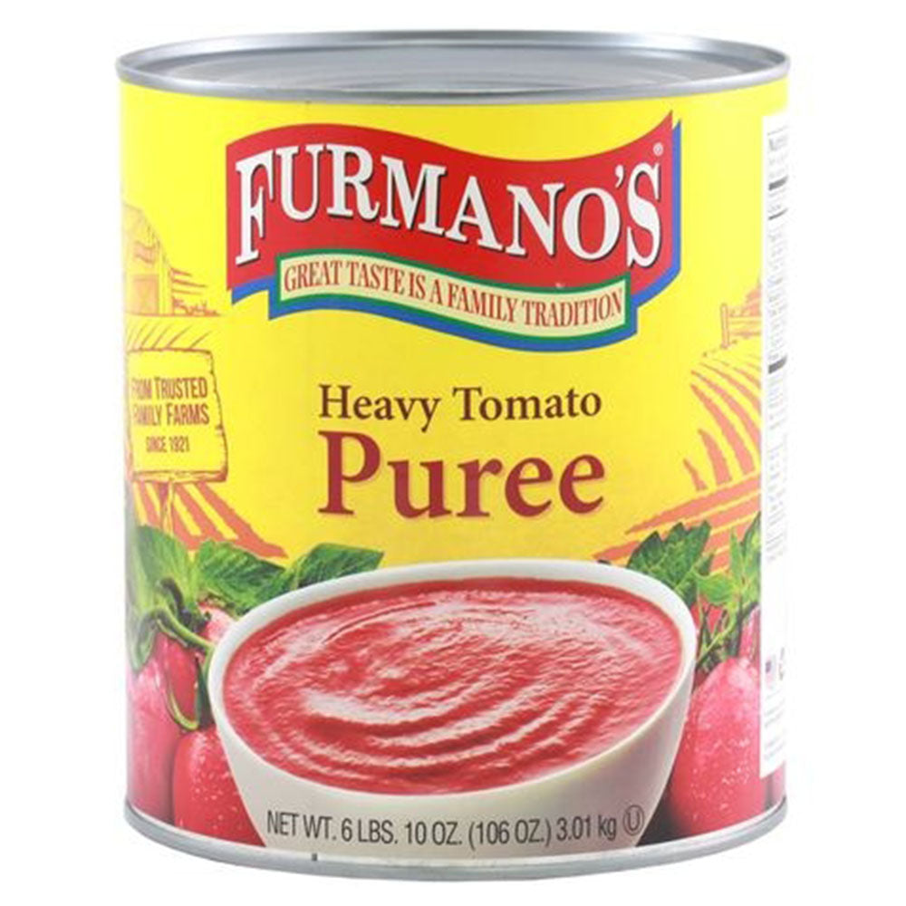 Furmano's Heavy Tomato Puree #10 Can - Thick Tomato Base 6.56 LB Bulk