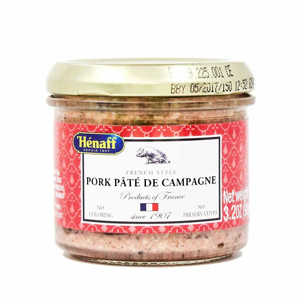 Hénaff French Style Pork Pâté de Campagne – Traditional Pâté in Jar, 3.2 oz