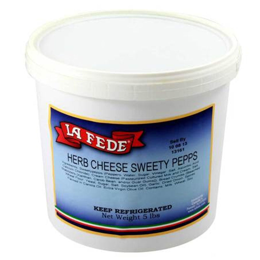 LA FEDE Herb Cheese Stuffed Sweety Pepps – 5 lb Bulk Tub
