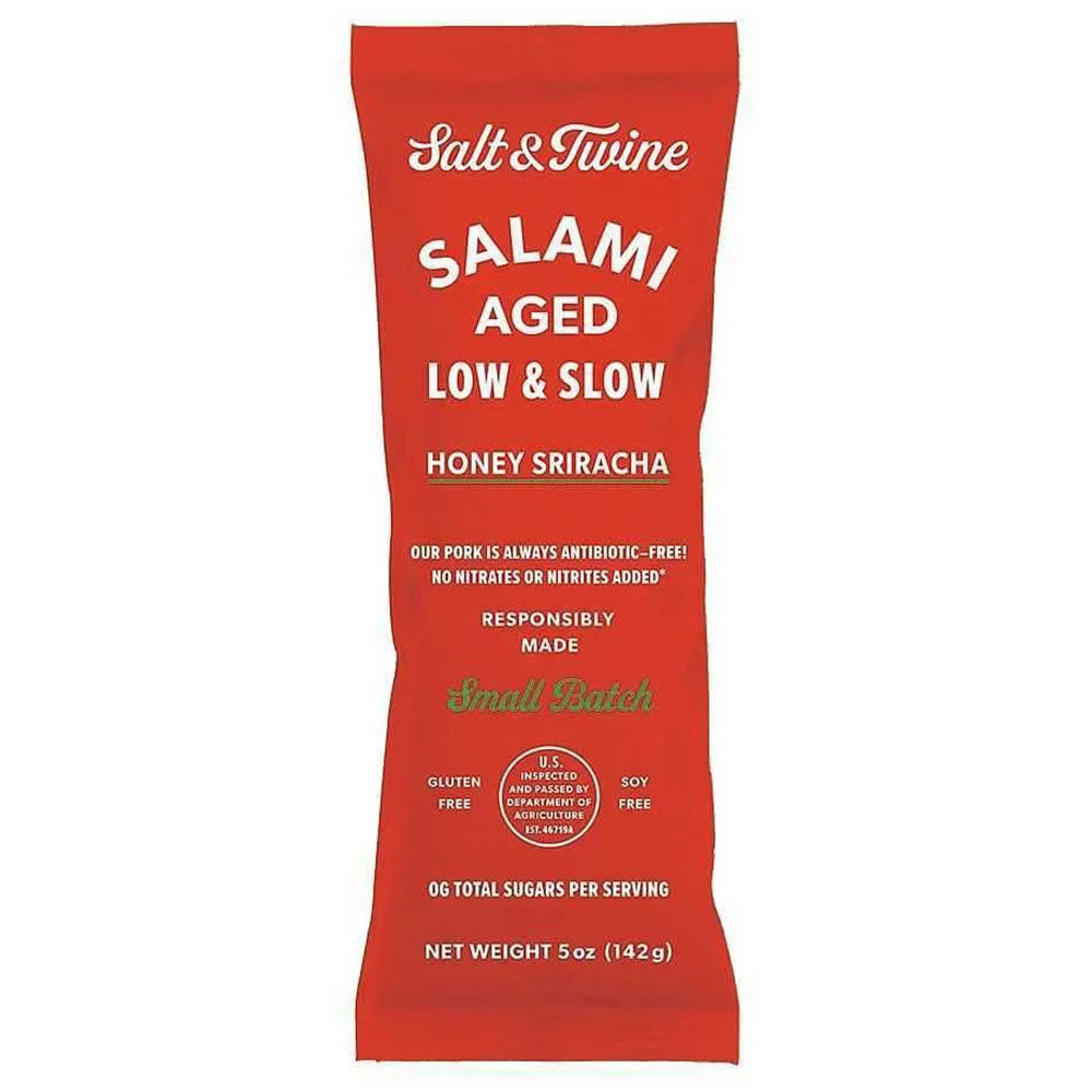 Salt & Twine Honey Sriracha Salami – Sweet & Spicy Craft Salami, 5 oz