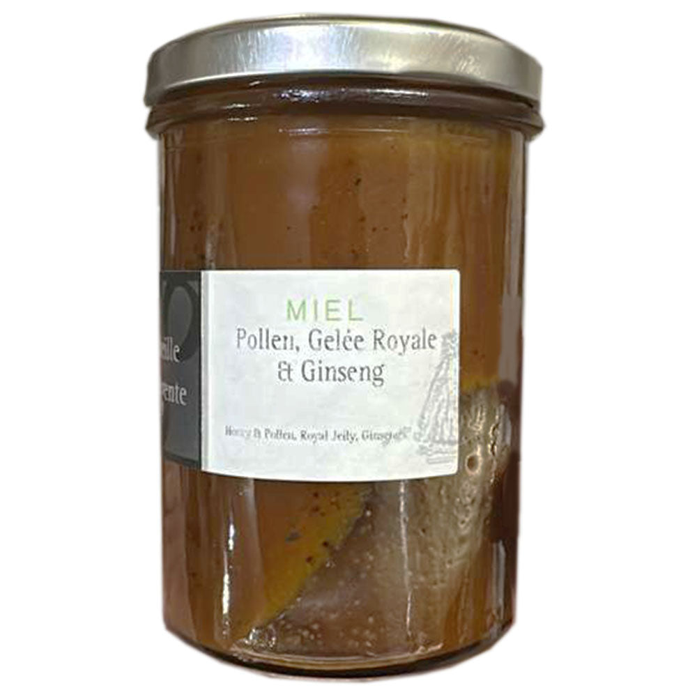 L’Abeille Diligente Honey with Royal Jelly, Pollen & Ginseng – 250g (8.8 oz)