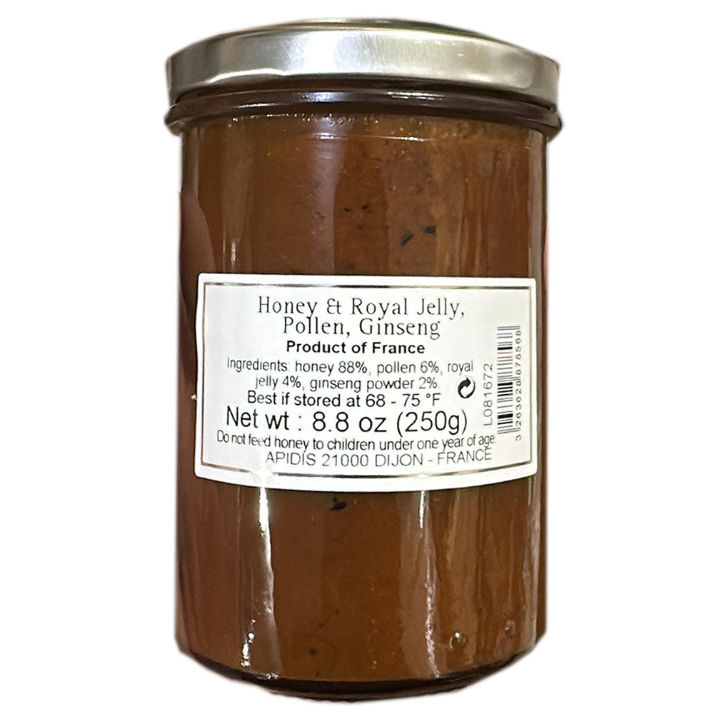 L’Abeille Diligente Honey with Royal Jelly, Pollen & Ginseng – 250g (8.8 oz)