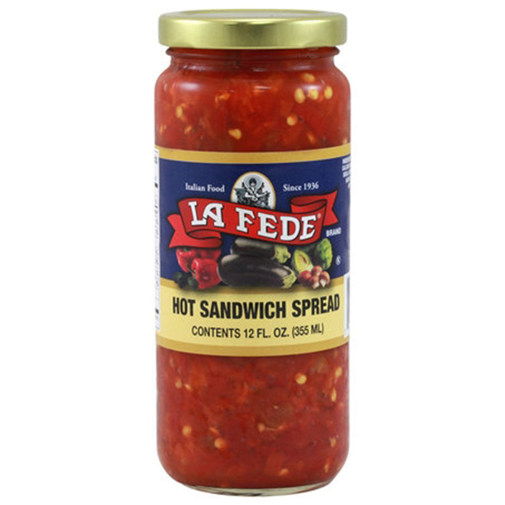 LA FEDE Hot Sandwich Spread – Spicy Italian Condiment (12 oz)