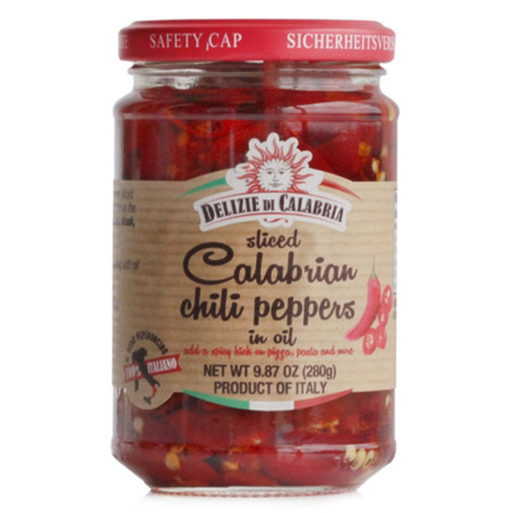 Delizie Di Calabria Hot Sliced Calabrian Peppers - 9.87 oz Jar