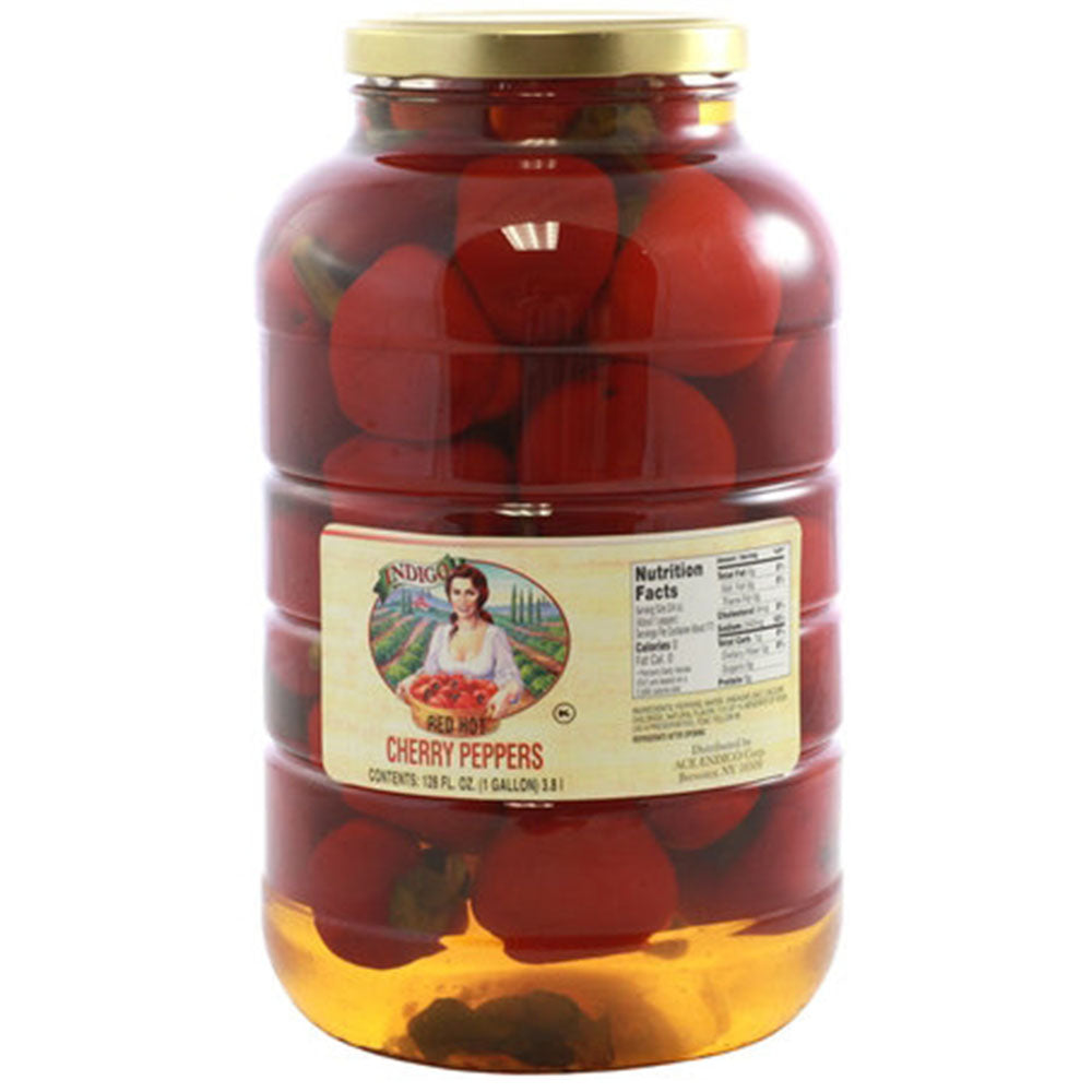 Indigo Hot Whole Red Cherry Peppers (1 GAL)