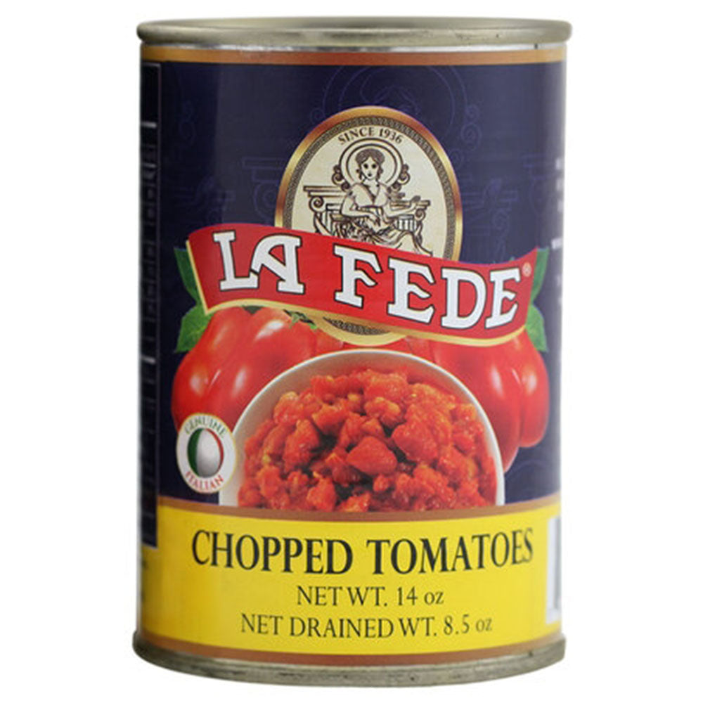 LA FEDE Italian Chopped Tomatoes with Basil – Authentic Italian Flavor (14 oz)
