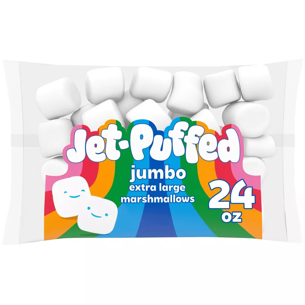Kraft Jet-Puffed Jumbo Marshmallows – Extra Large, 24 oz Bag