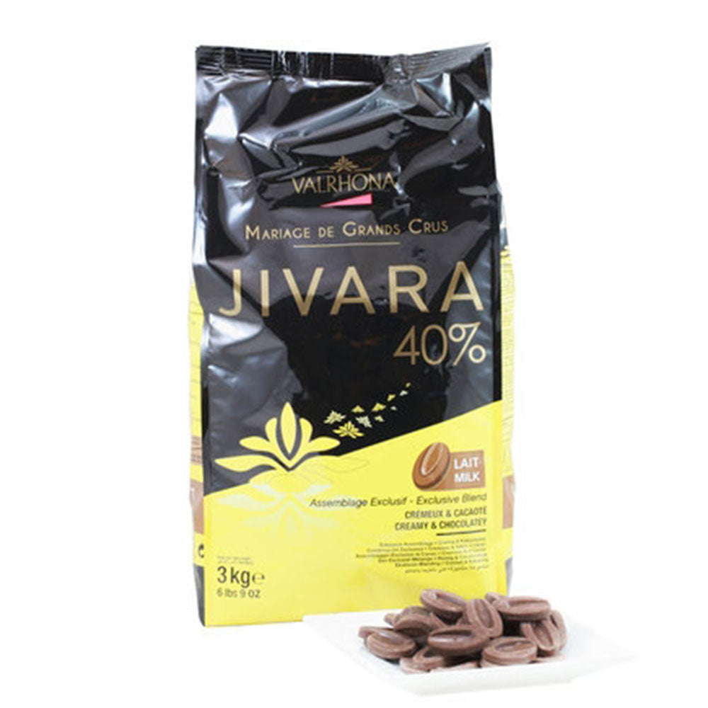 Valrhona Jivara 40% Milk Chocolate Feves – Premium French Chocolate (6.61 LB Bag)
