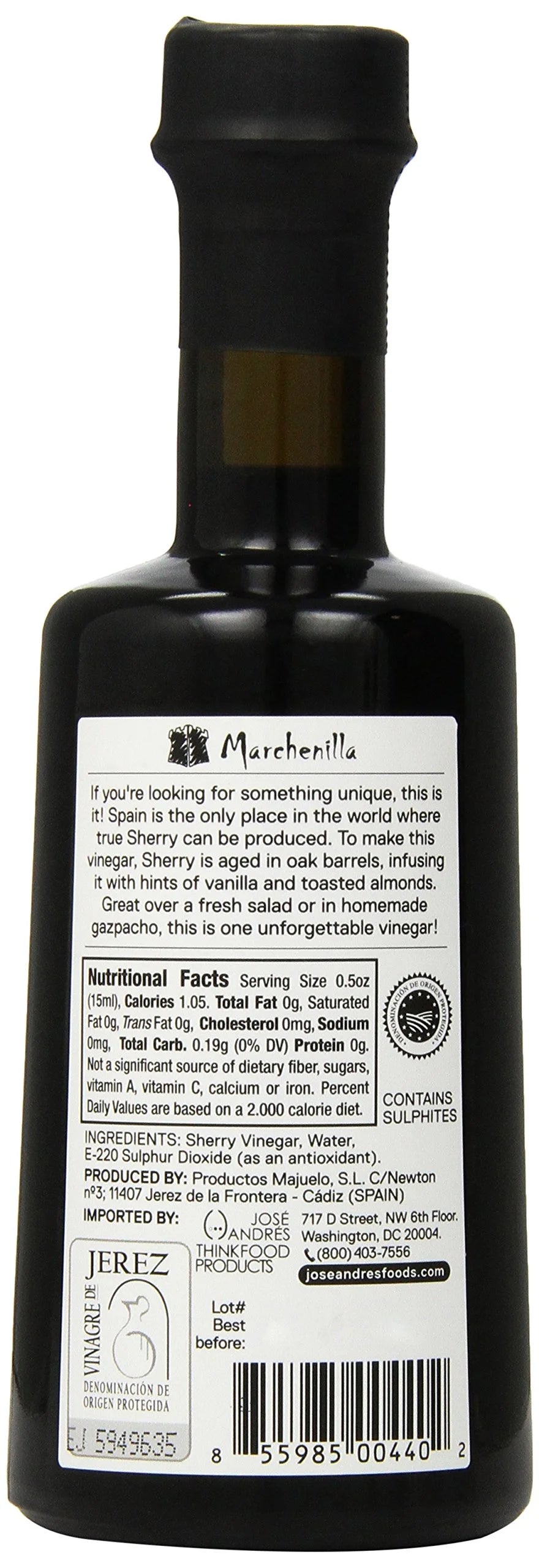 José Andrés Reserva Sherry Vinegar – 8.5 oz | Spanish Gourmet Vinegar