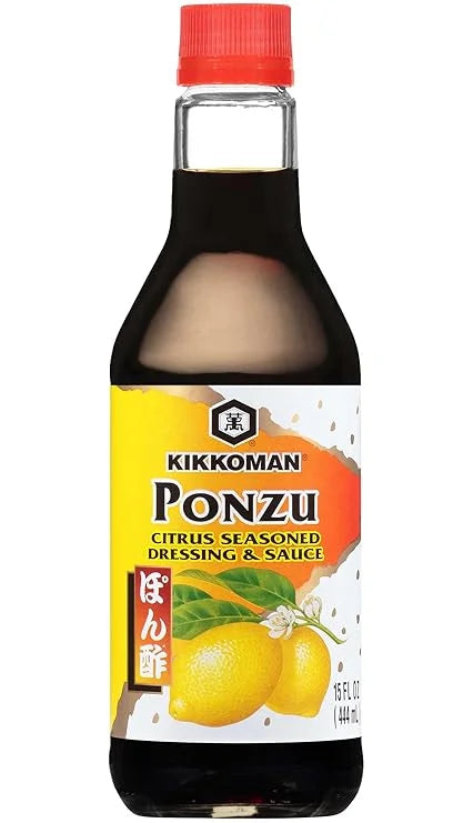 Kikkoman Ponzu Sauce – Japanese Citrus Soy Dressing & Marinade, 15 oz Bottle