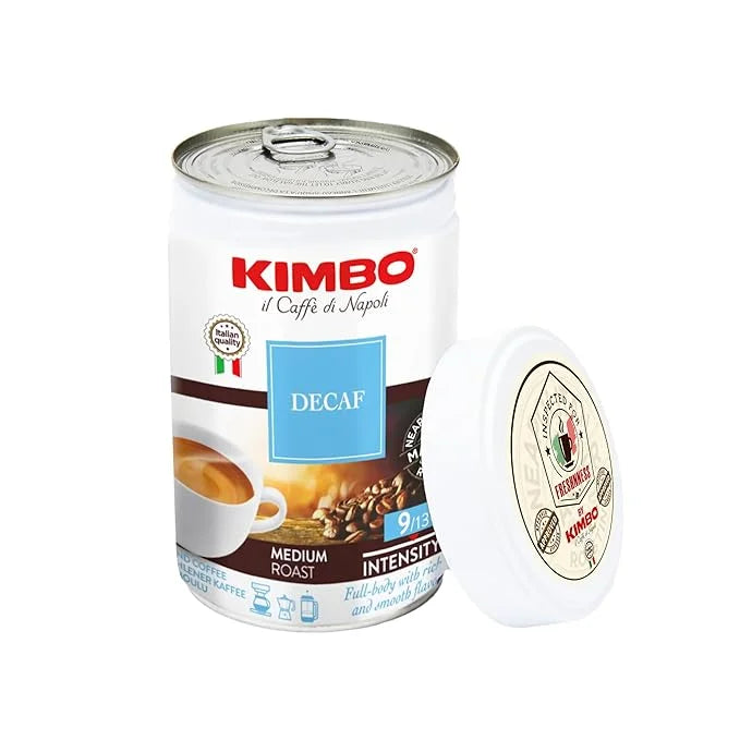Kimbo Decaffeinato Espresso Ground Coffee – Medium Roast, 8.8 oz