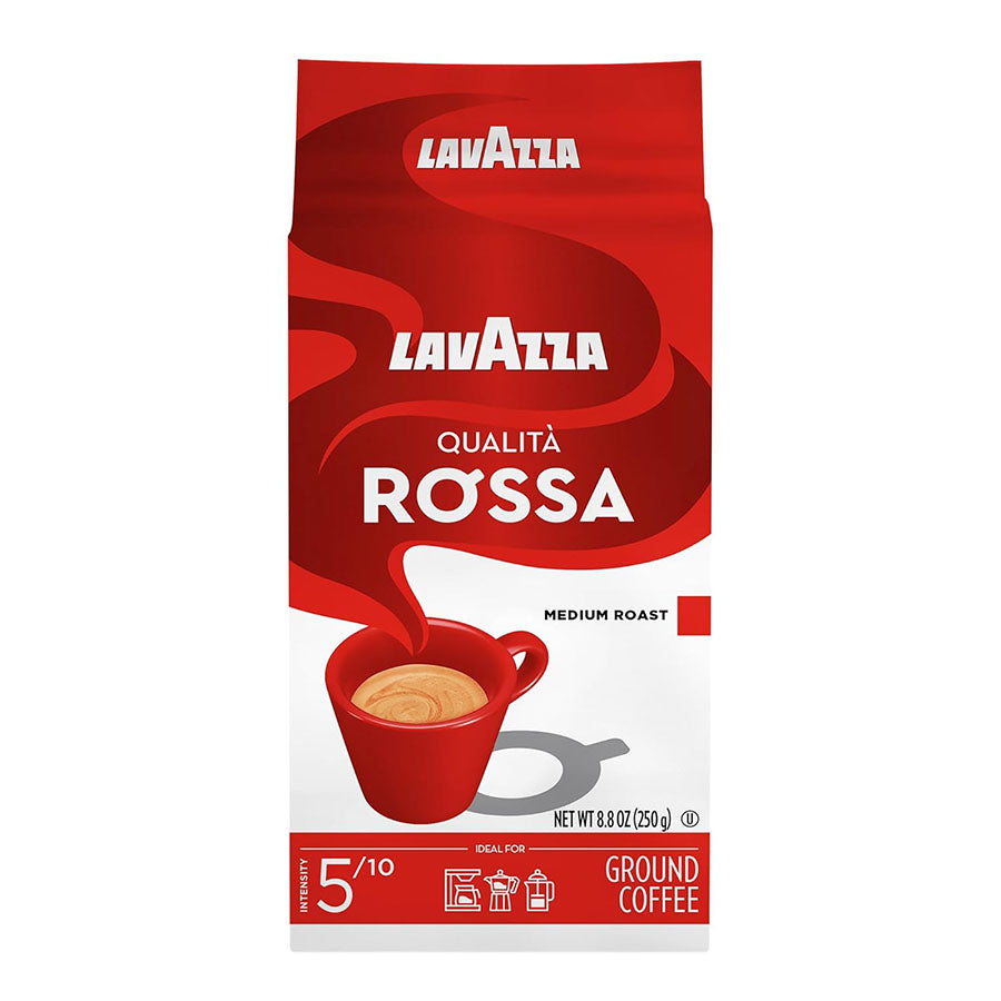 Lavazza Qualità Rossa Ground Coffee – Medium Roast, 8.8 oz (250g)