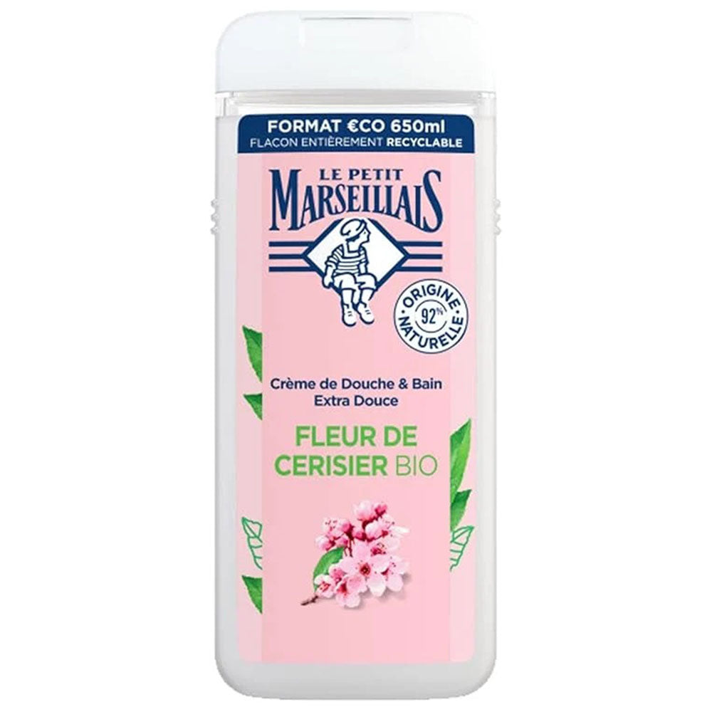 Le Petit Marseillais – Extra Soft – Cherry Blossom Bath and Shower Gel Bottle – 650ml