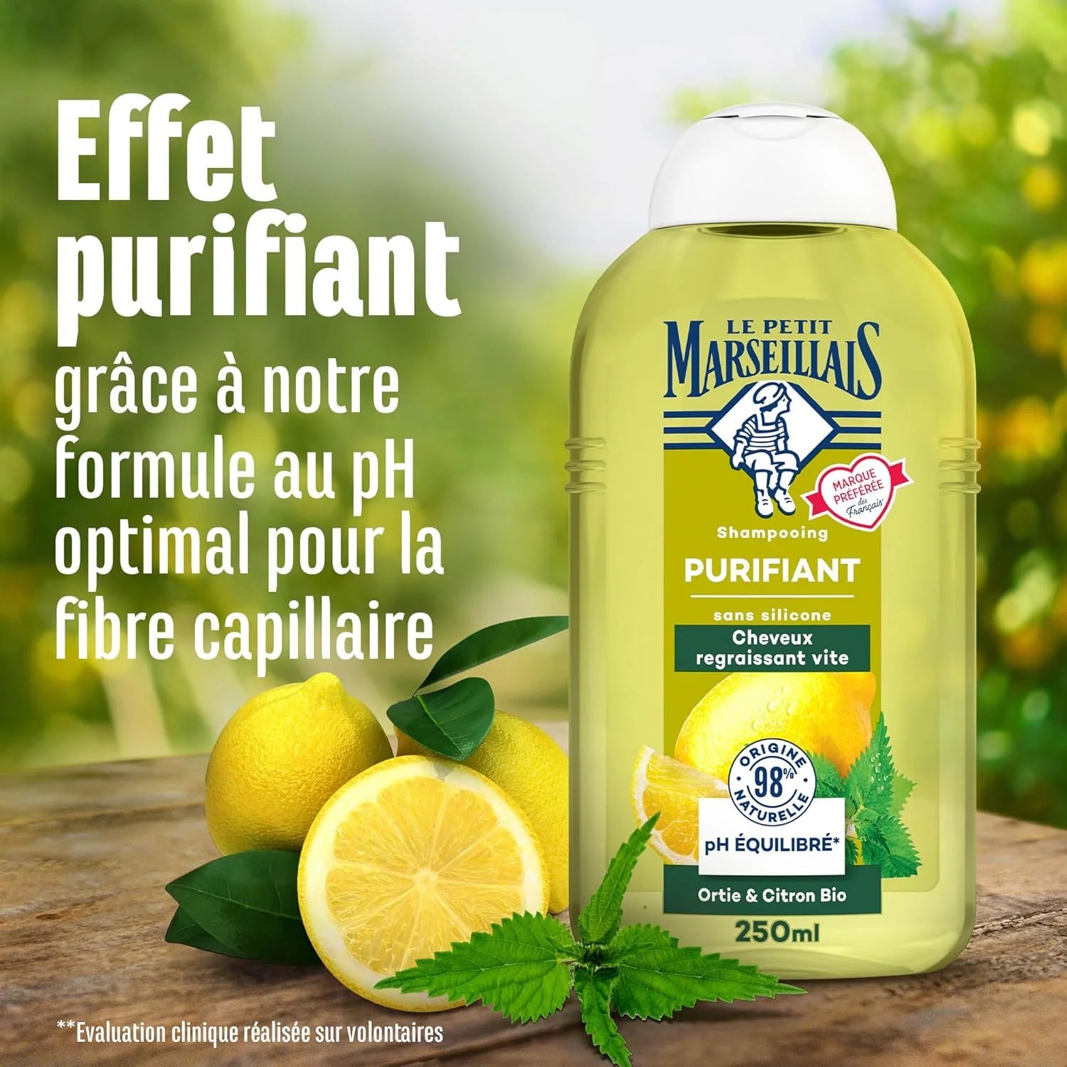 Le Petit Marseillais Purifying Shampoo – Nettle Leaf & Organic Lemon, 250ml