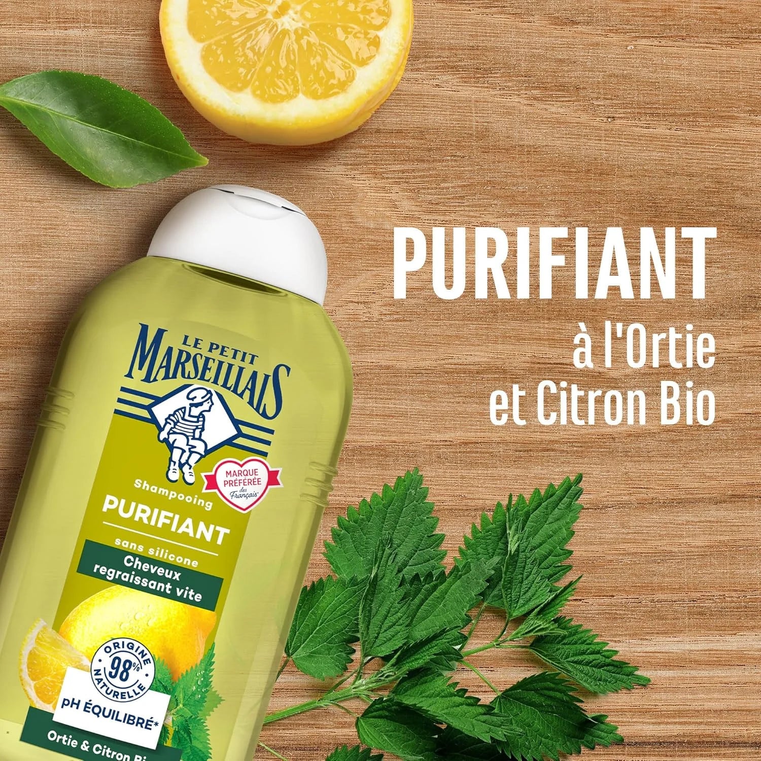 Le Petit Marseillais Purifying Shampoo – Nettle Leaf & Organic Lemon, 250ml