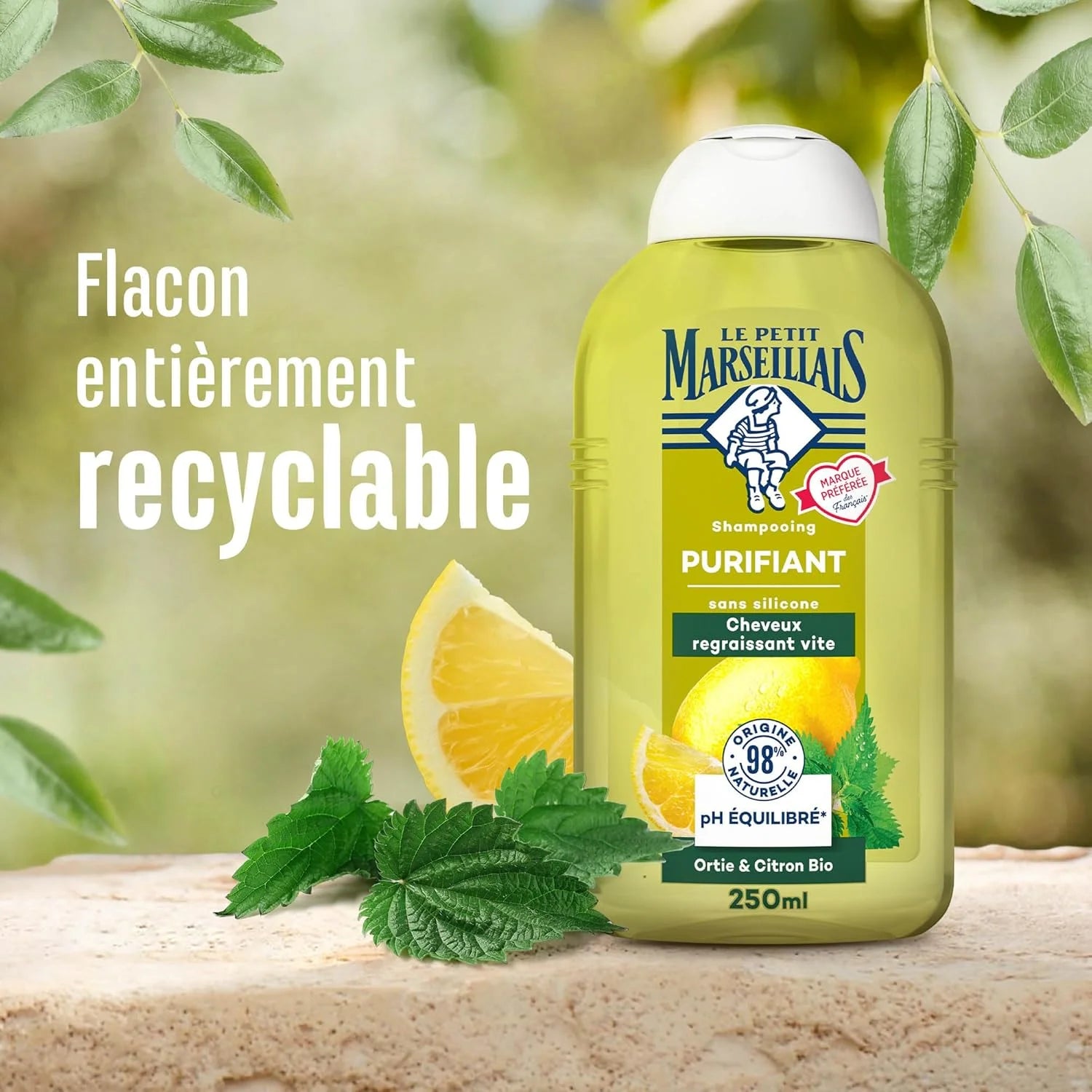 Le Petit Marseillais Purifying Shampoo – Nettle Leaf & Organic Lemon, 250ml