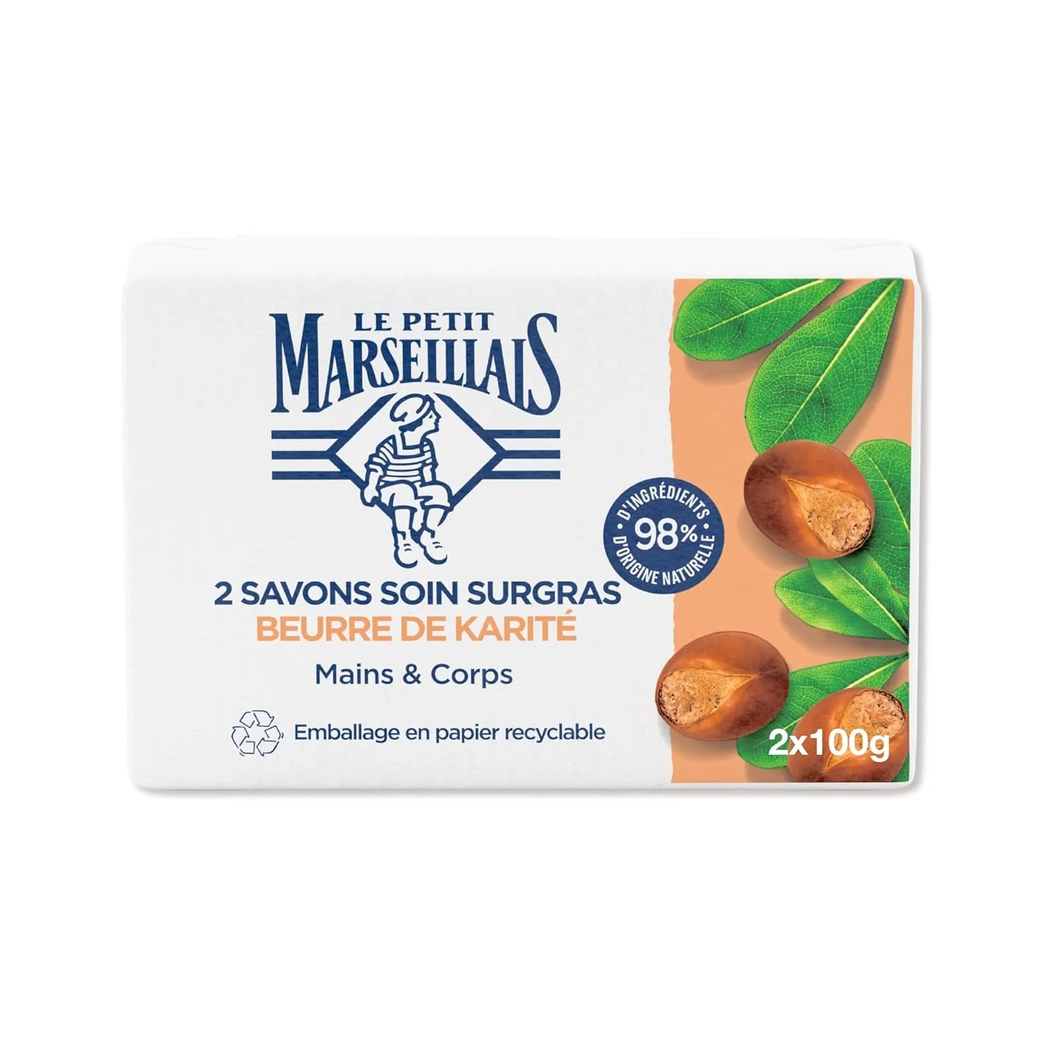 Le Petit Marseillais Surgras Care Soap with Shea Butter – 2x100g Bars