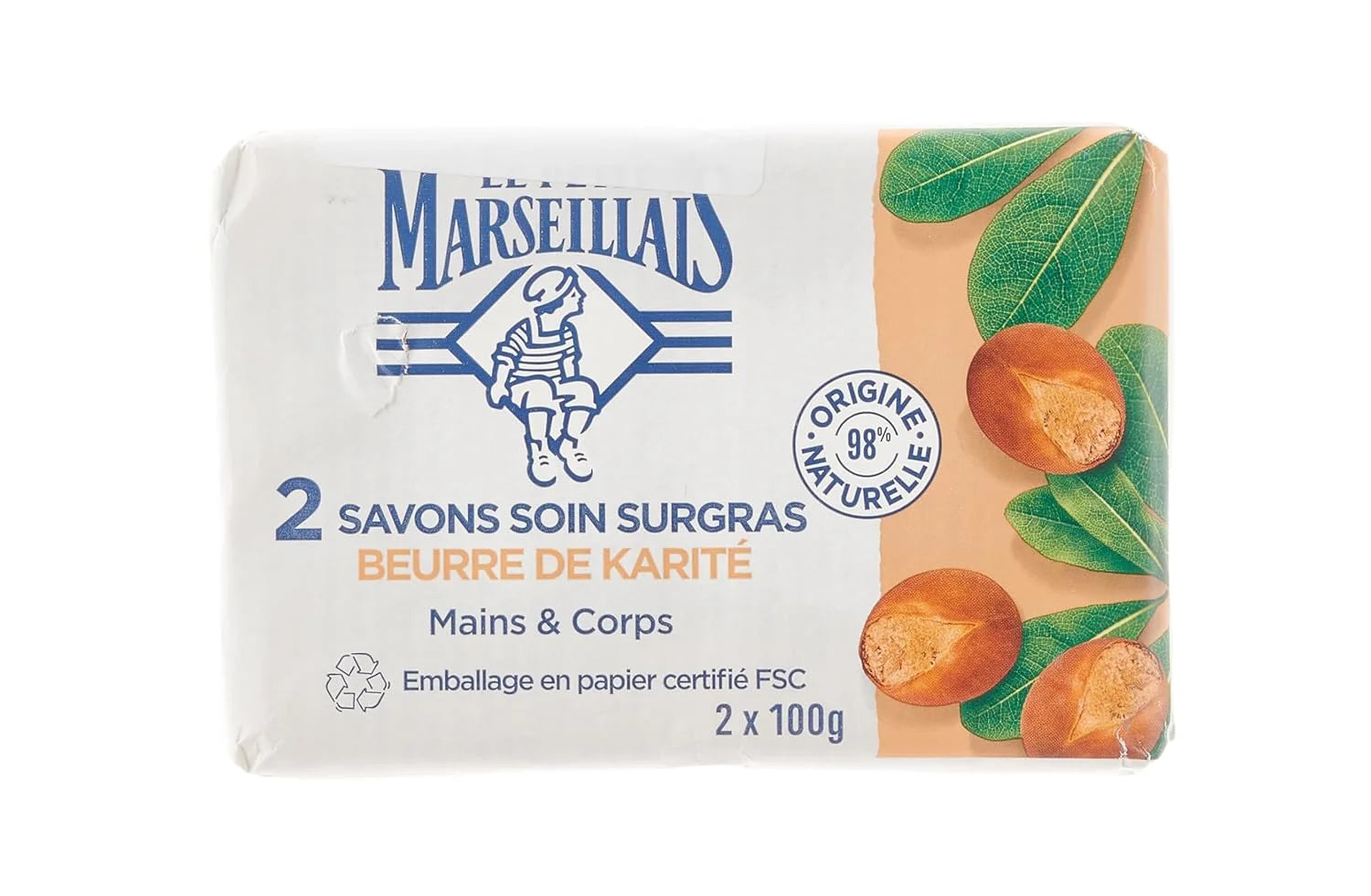 Le Petit Marseillais Surgras Care Soap with Shea Butter – 2x100g Bars