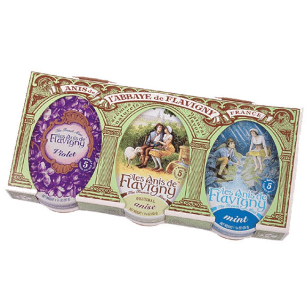 Les Anis de Flavigny Candy Gift Set (Anis, Mint, Violet) - 5.3 oz